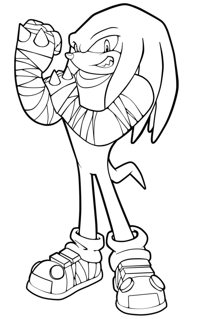 723x1105 Sonic Boom Coloring Pages Sonic Boom Coloring Pages Knuckles
