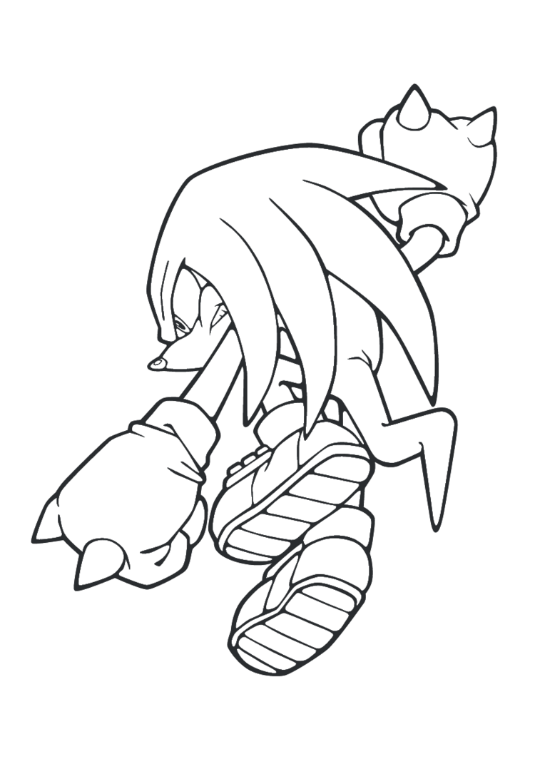 750x1064 Knuckels The Echidna Lineart By Miyofox