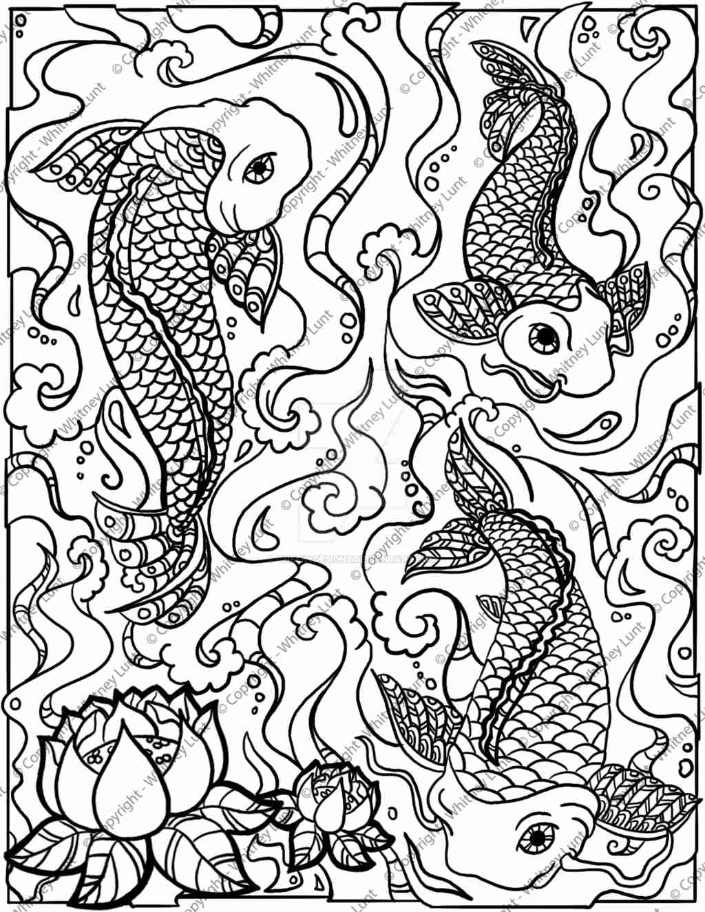 1024x1325 Koi Coloring Pages Olegratiy