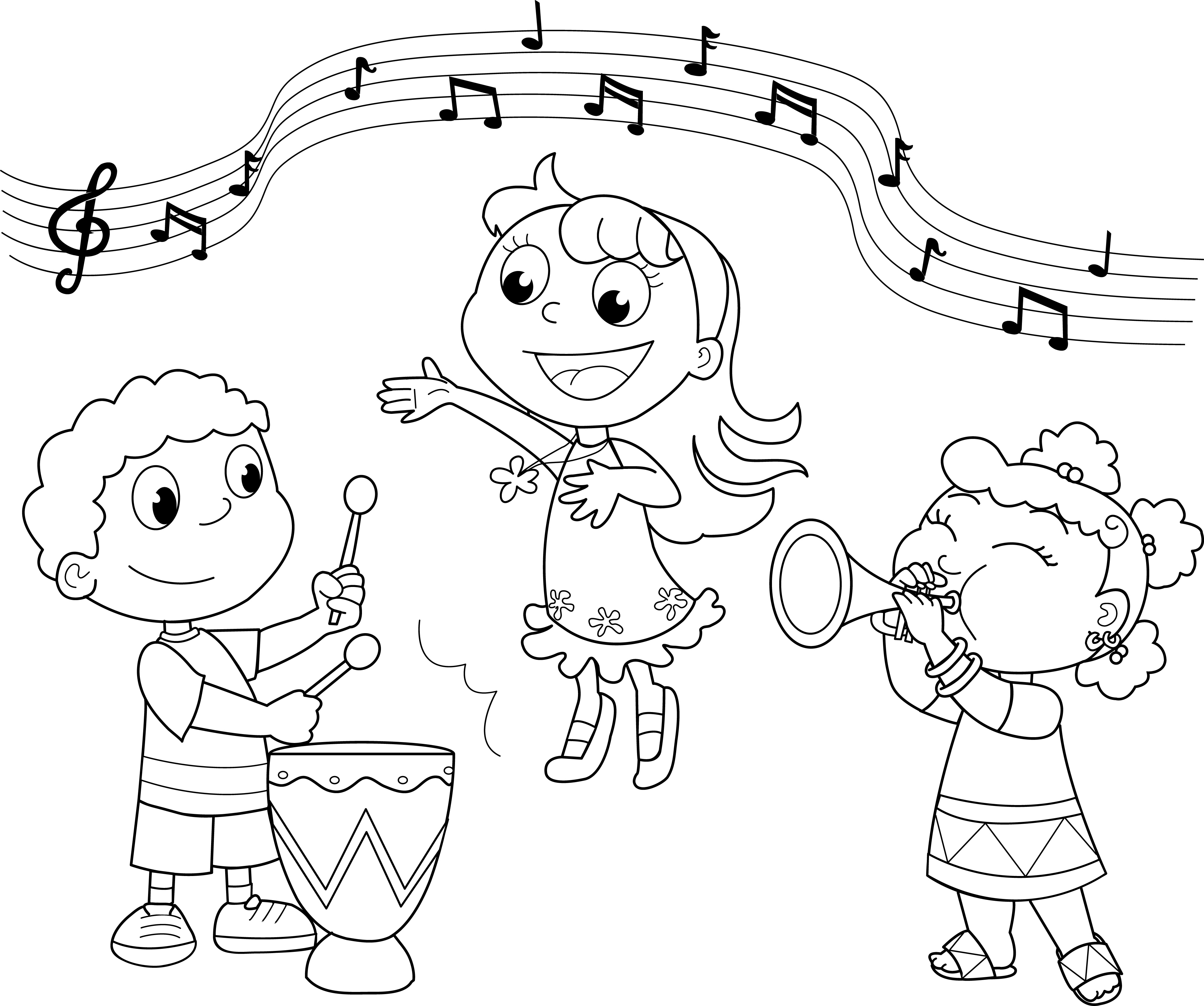 3935x3289 Best Of Musical Fun Coloring Page School
