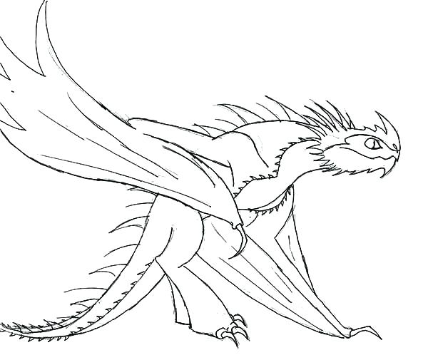 600x498 Dragon Color Page How To Train Your Dragon Coloring Page Dangerous