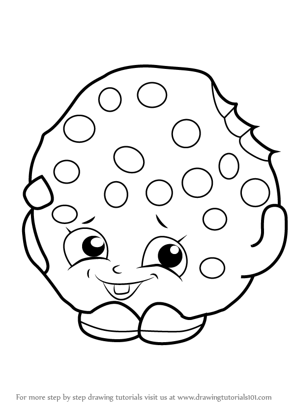 596x843 How To Draw Kooky Cookie From Shopkins