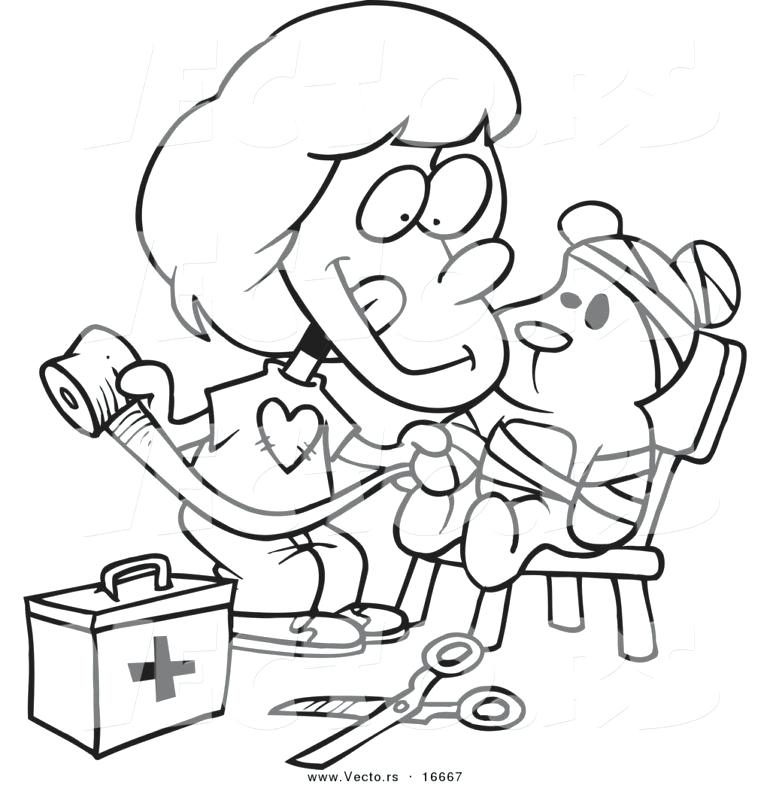 770x785 First Aid Coloring Sheets Medical Equipment Stethoscope Coloring