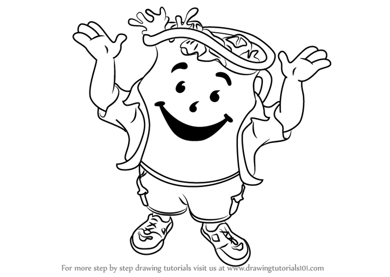 800x567 Learn How To Draw Kool Aid Man (Mascots) Step By Step Drawing