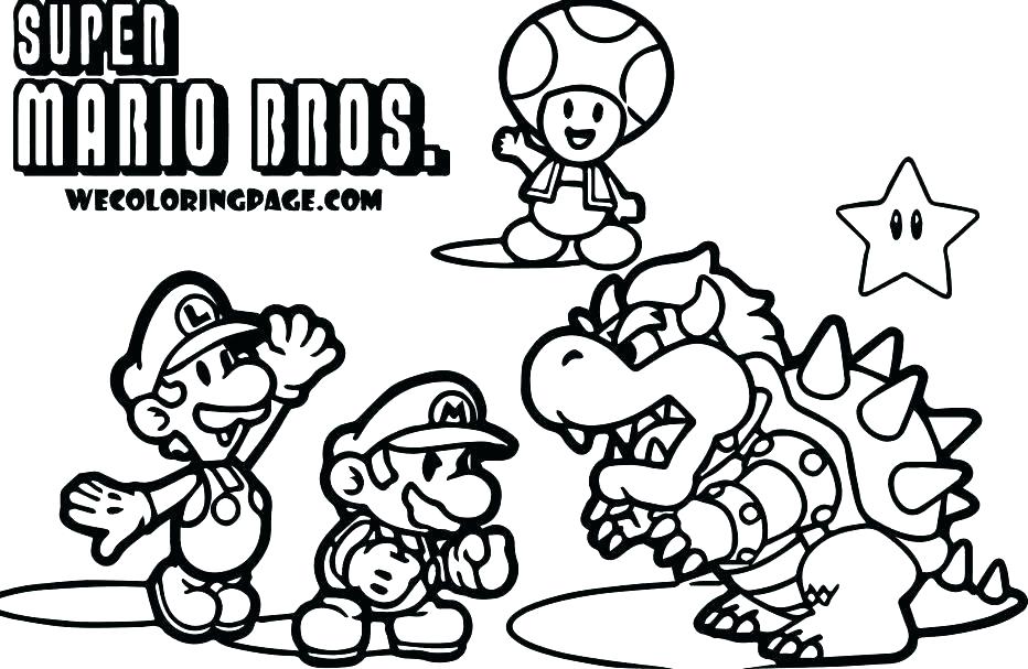 932x607 Koopa Troopa Coloring Pages