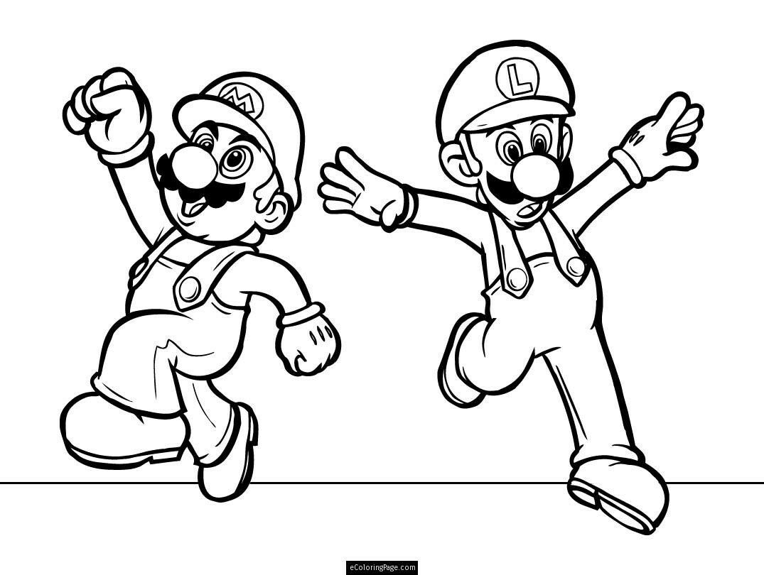 1075x810 Mario Brothers Mario And Luigi Coloring Pages Printable Anime