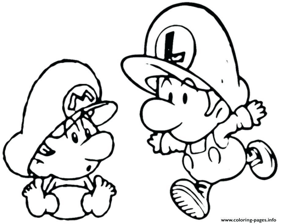 919x735 Baby Mario Bros Coloring Pages