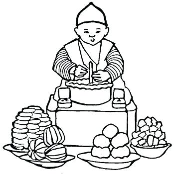 349x350 South Korean Coloring Pages Adult Page N Costume G