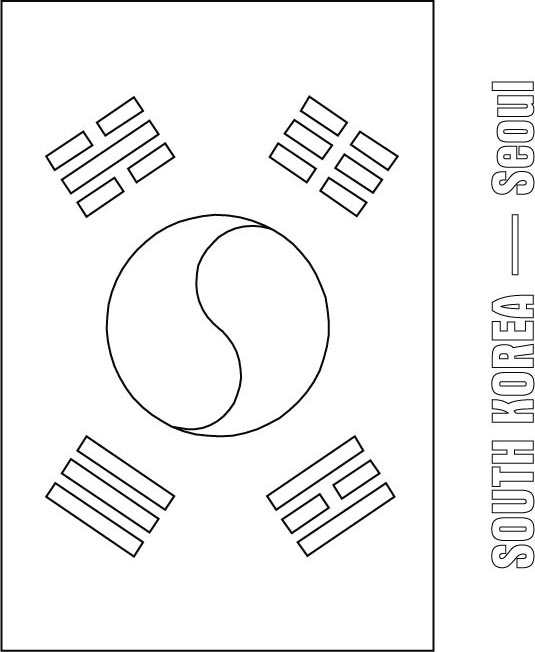 535x652 Korea Coloring Page South Korea Flag Coloring.jpg All Things