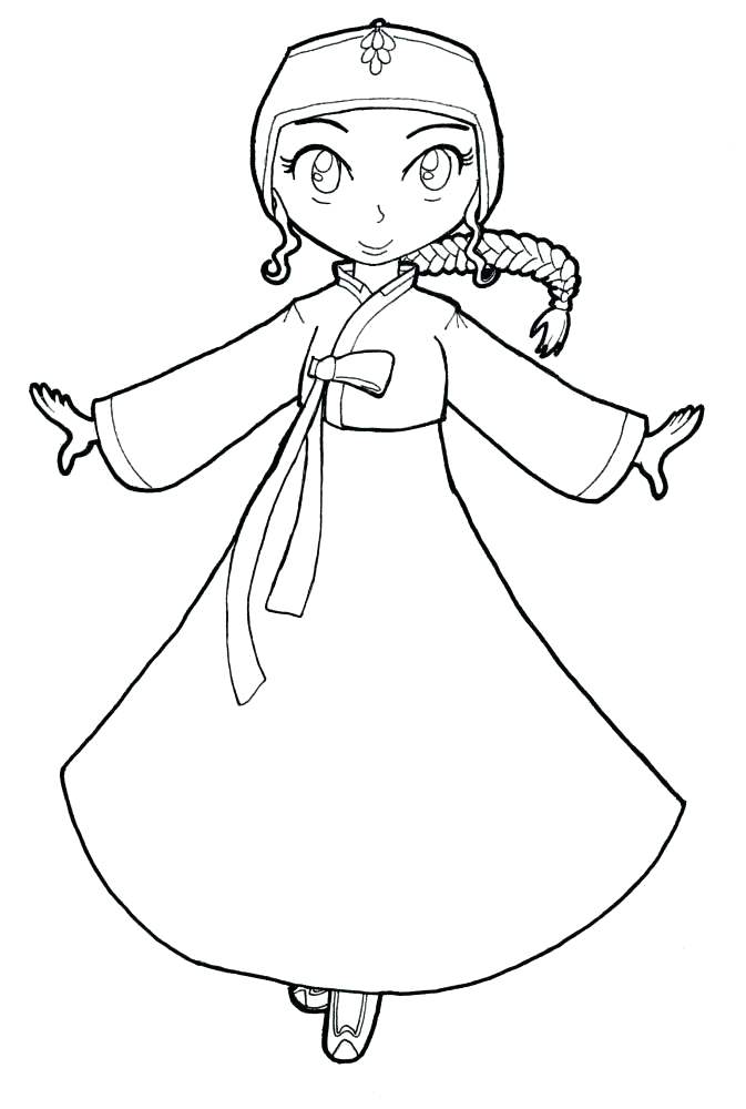 673x1000 Best Coloring Pages Images On South Korean Hanbok Coloring Pages