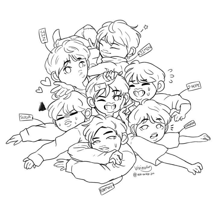 720x687 Bts Fanart (Chibi) Army's Amino