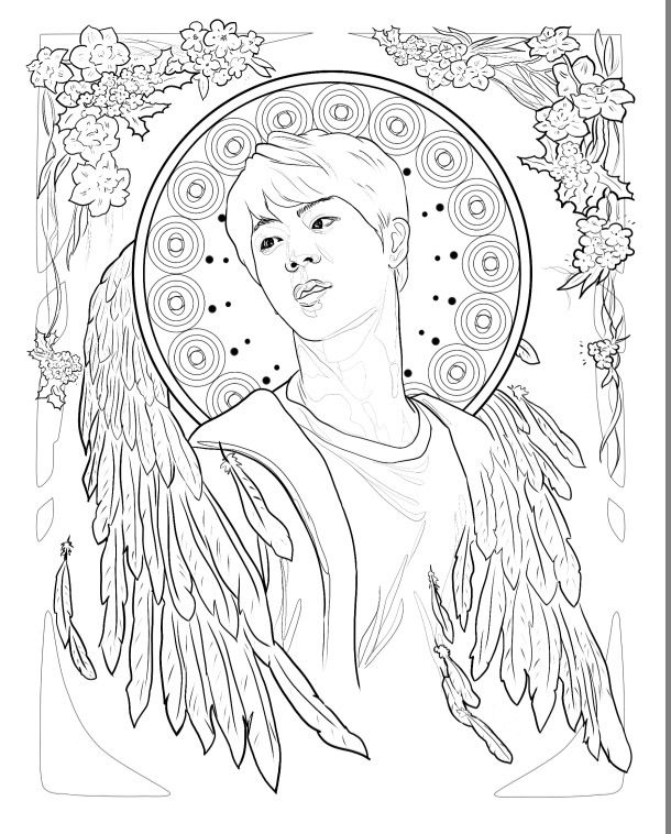 610x758 Bts Coloring Pages Color Bros