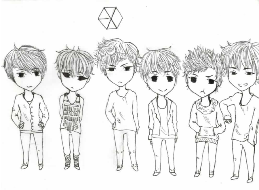 900x660 Coloring Book Exo Best Images About Exo On Suho And Tao. Exo Kai
