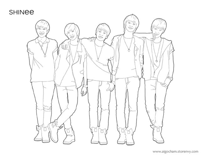 648x500 Shinee Lineart Coloring Page By Cooldas
