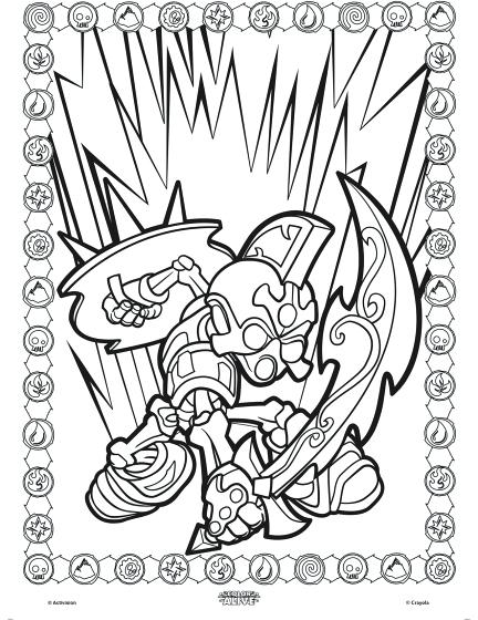 432x560 Skylanders Color Pages Color Alive Chop Chop Skylanders Swap Force