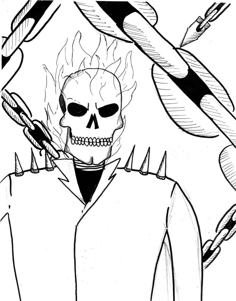 815x1040 Improved Free Printable Ghost Rider Coloring Pages