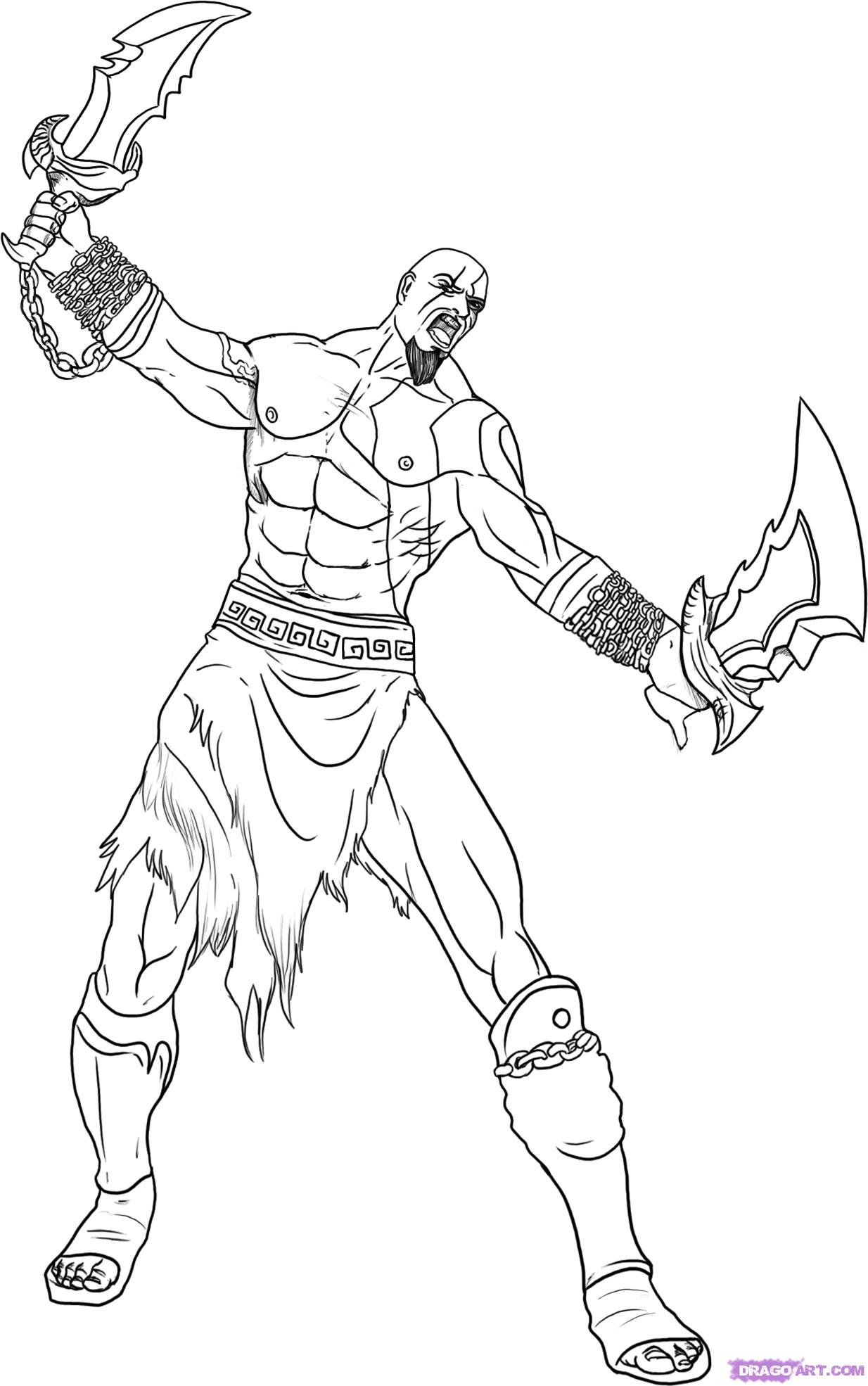 1234x1970 Amazing Kratos God Of War Coloring Pages Stuff To Buy