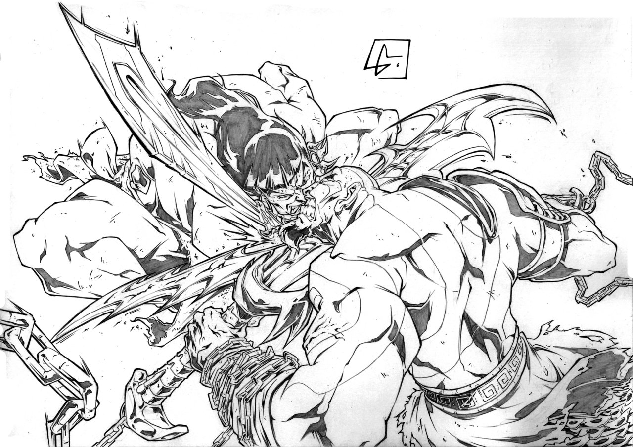 1280x904 Conan Vs Kratos By Marvelmania