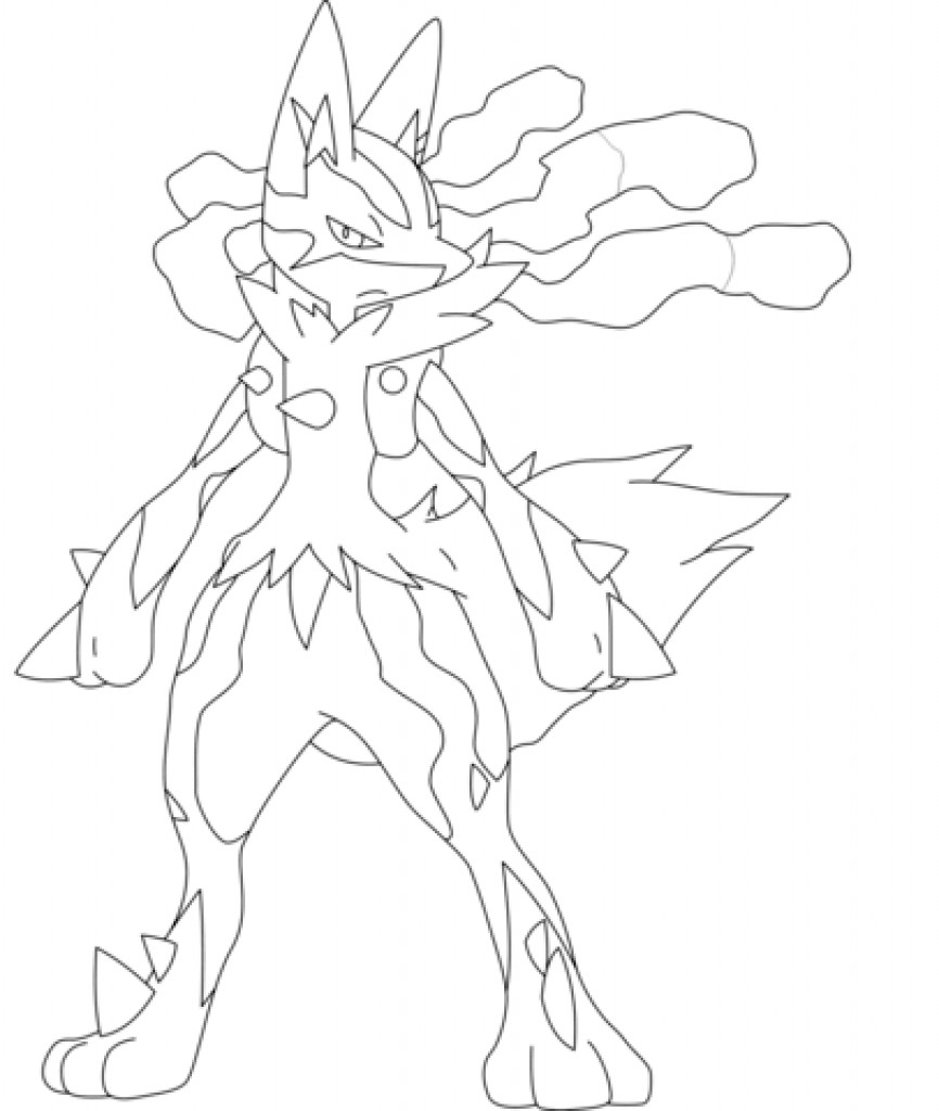 866x1024 Attractive Lucario Coloring Pages Embellishment