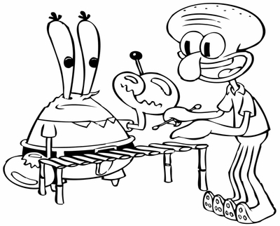 400x322 Krusty Krab Coloring Pages Popular Spongebob