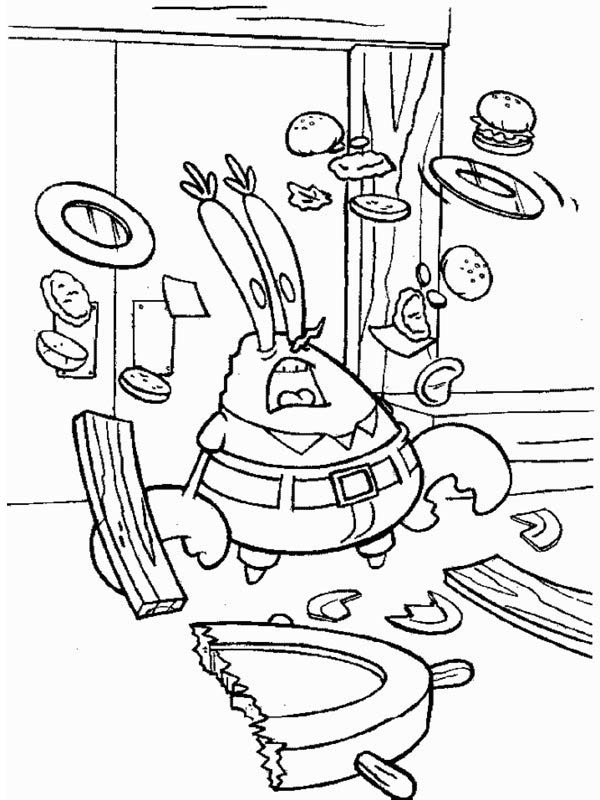 600x800 Krusty Krab Is A Mess Coloring Page Color Luna