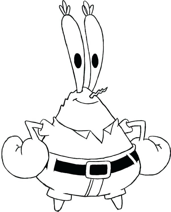 600x746 Mr Krabs Coloring Pages 24860 Mr Krabs Coloring Pages Spongebob