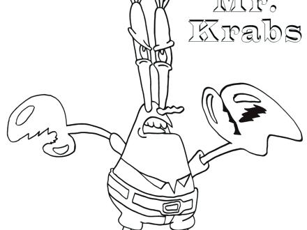 440x330 Mr Krabs Coloring Pages Krusty Krab Coloring Pages