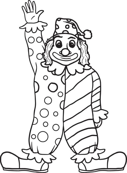 515x700 Clown Coloring Pages For Preschoolers