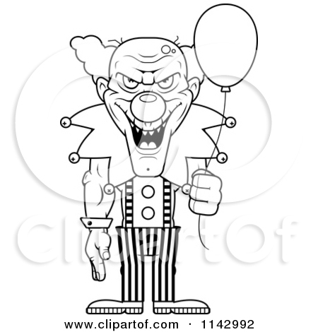 450x470 Evil Clown Coloring Pages