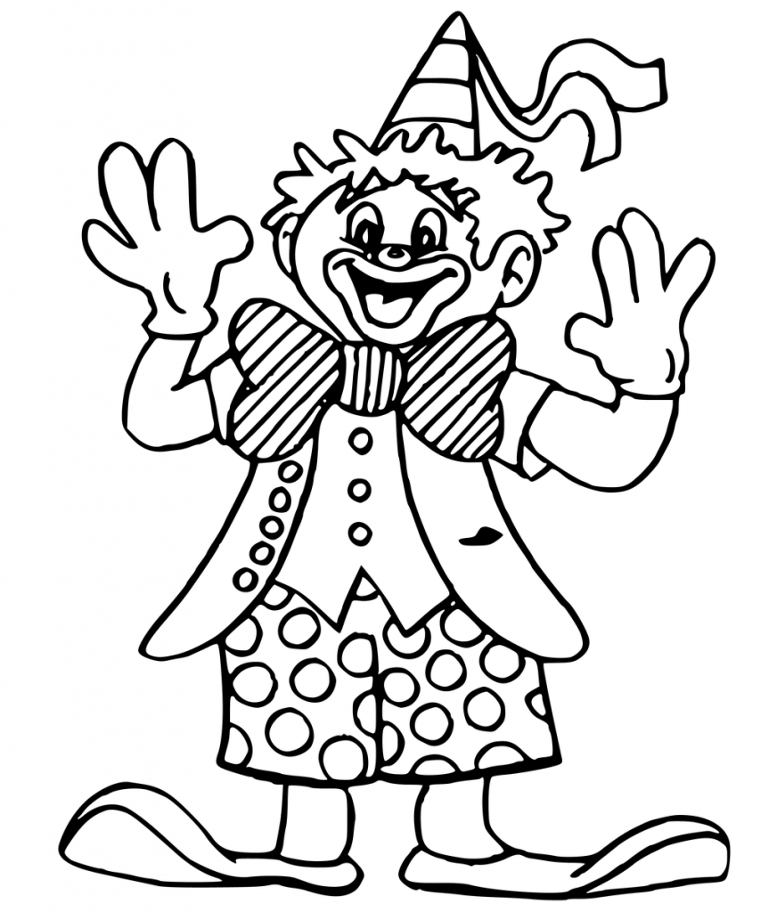872x1024 Evil Clown Coloring Pages