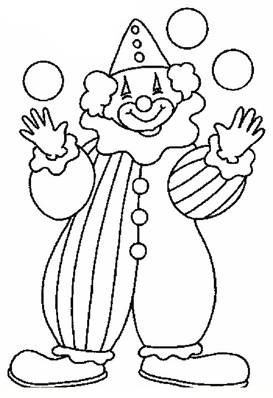 545x794 Free Clown Coloring Pages Printable In Cure Page Image For Kids