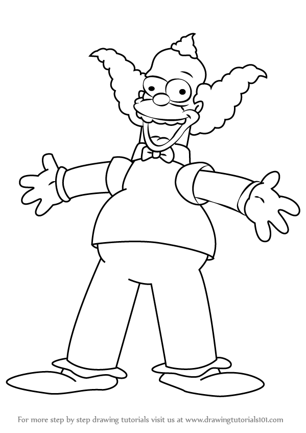 599x846 Pictures Krusty The Clown Drawing,