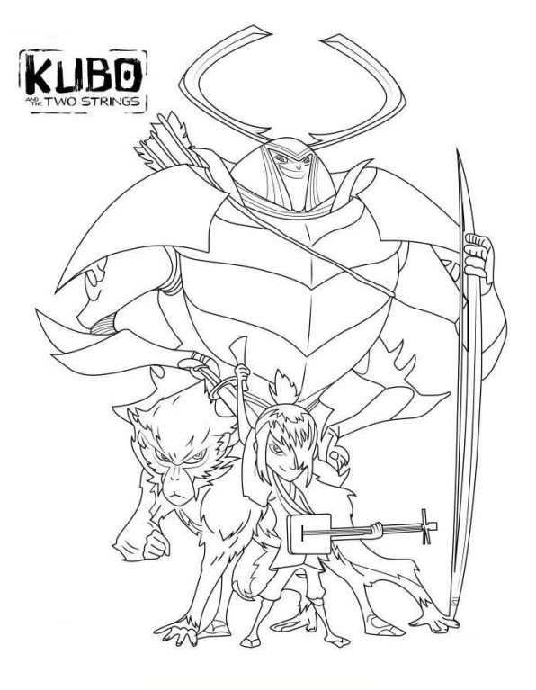 596x767 Kids N 1 Coloring Pages Of Kubo And The Two Strings