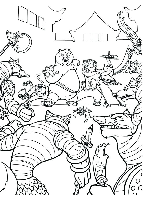 600x840 Kung Fu Coloring Pages