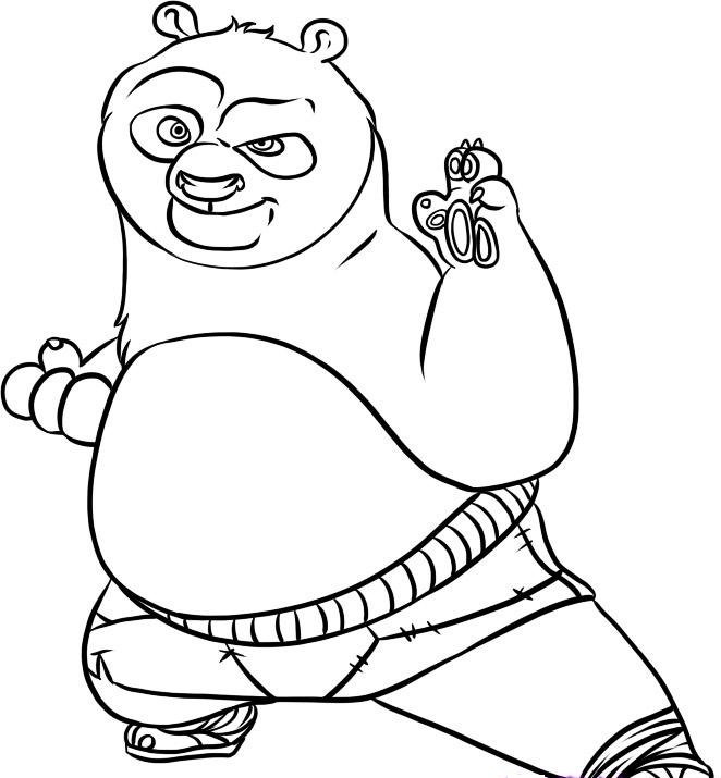 662x715 Kung Fu Panda Drawing Pages