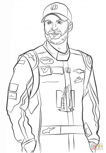 208x300 Kyle Busch Victory Celebration Coloring Page Download