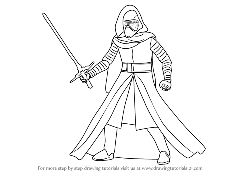 800x566 How To Draw Kylo Ren From Star Wars