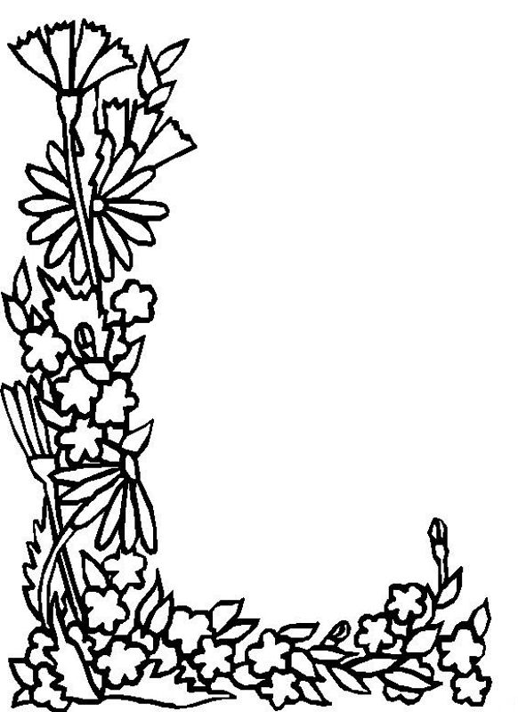 582x800 Printable pages for letter l 26 2013 Alphabet Flowers 459 Views