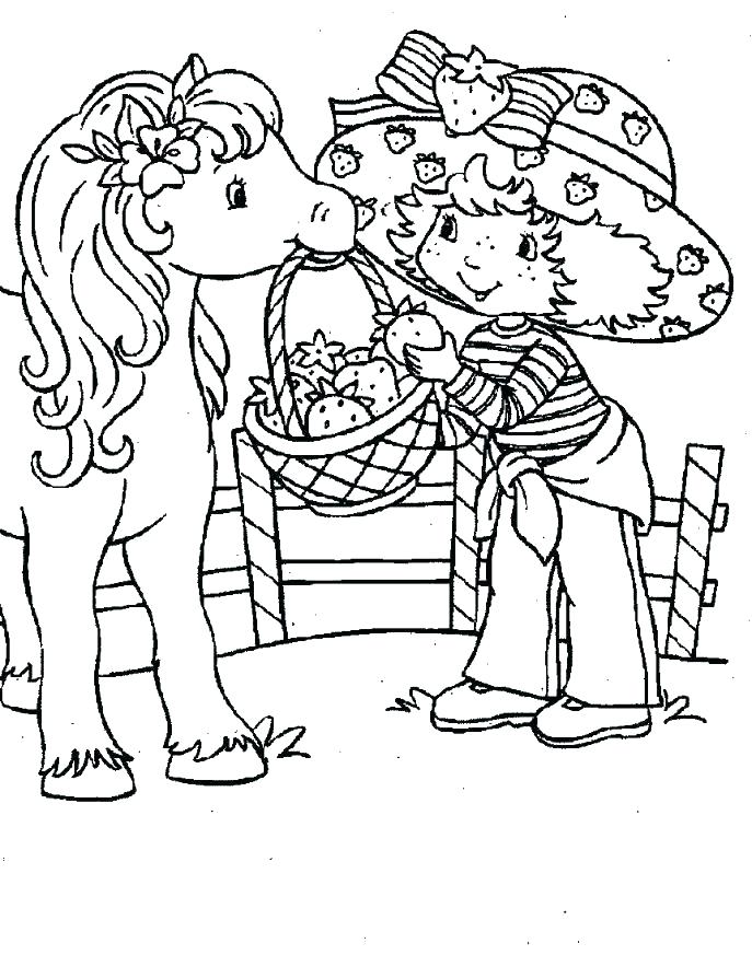 687x873 La Befana Coloring Page Strawberry Shortcake And Friends Coloring
