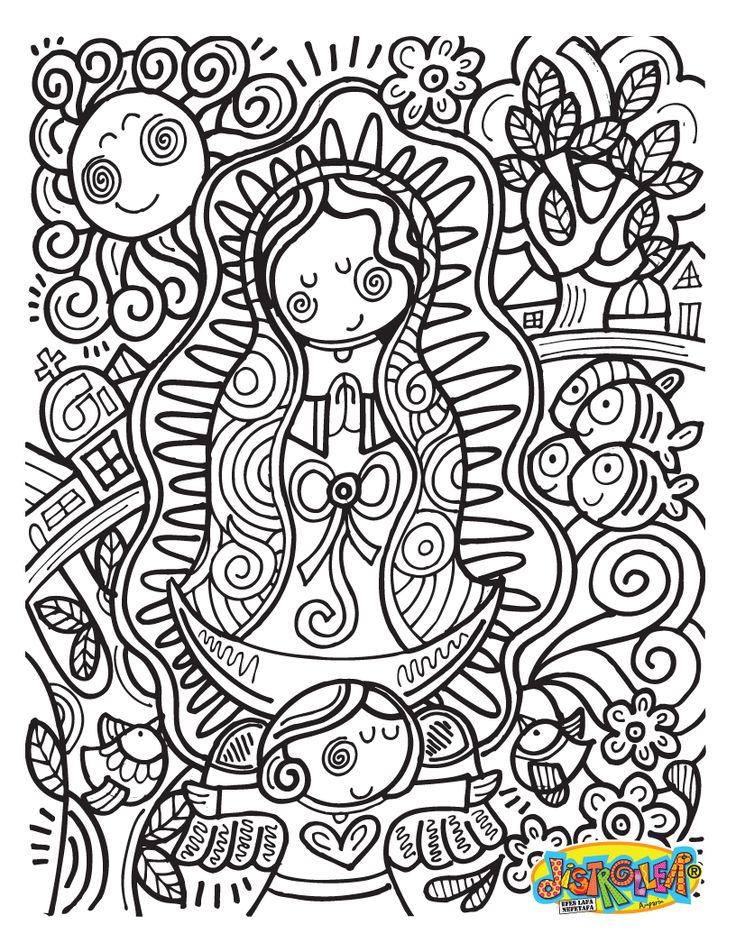 736x952 La Virgen De Guadalupe Coloring Cool Virgen De Guadalupe Coloring