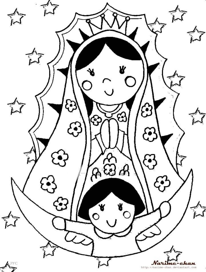 720x950 Awesome La Virgen De Guadalupe Coloring Pages Diy Coloring Page