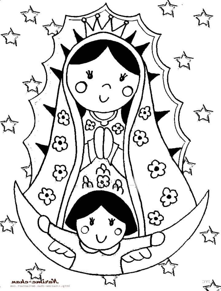 720x950 Virgen De Guadalupe Coloring Pages Virgen De Guadalupe Coloring