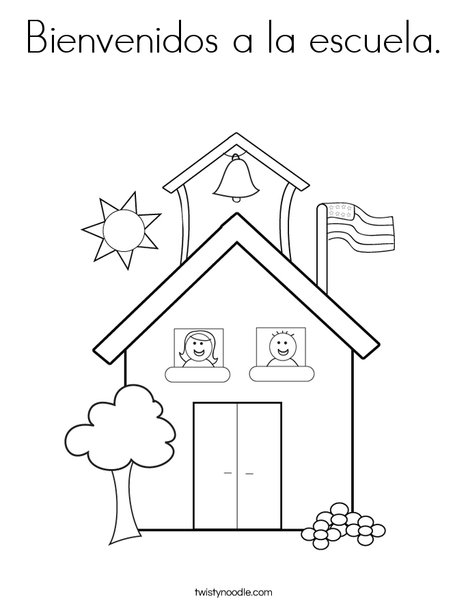 468x605 Bienvenidos A La Escuela Coloring Page