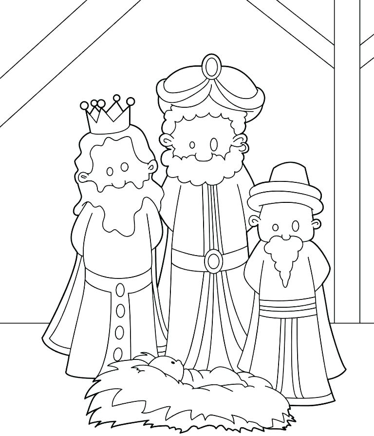 768x894 La Kings Coloring Pages Three Wise Men Coloring Page Three Wise