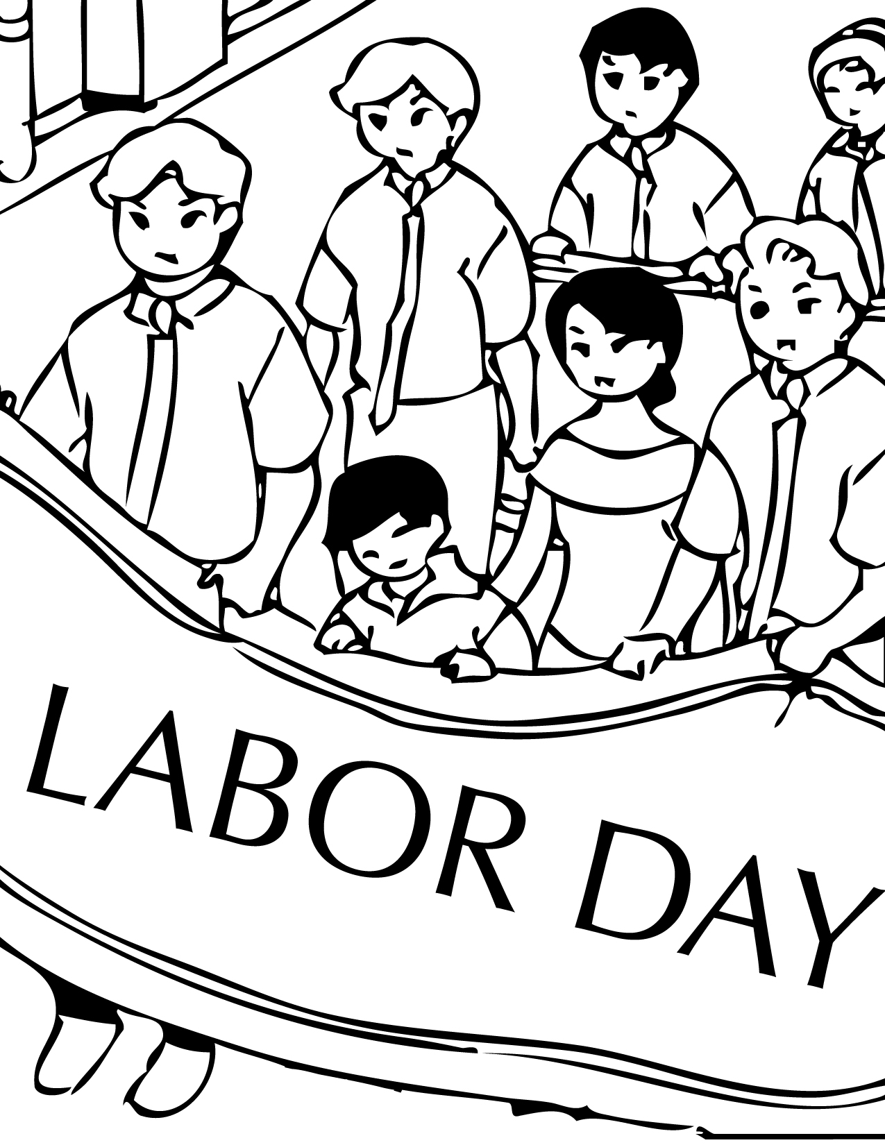 1275x1650 Labor Day Coloring Page