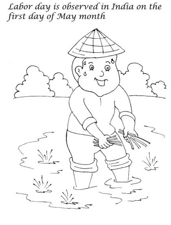 600x792 First Day Of May Month Is Labor Day In India Coloring Page Color