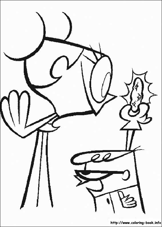 567x794 Dexter's Laboratory Coloring Picture
