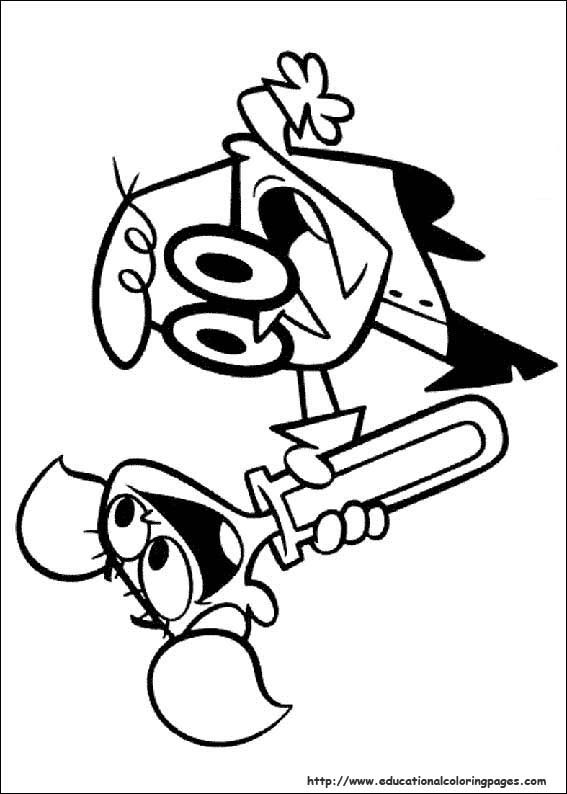 567x794 Dexters Laboratory Coloring Pages