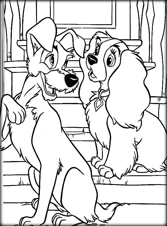 565x766 Lady And The Tramp Coloring Page Lady And The Tramp 2 Coloring