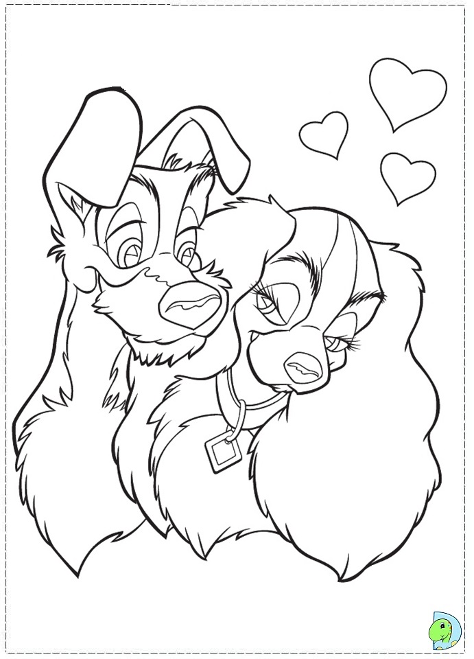 691x960 Lady And The Tramp Coloring Pages